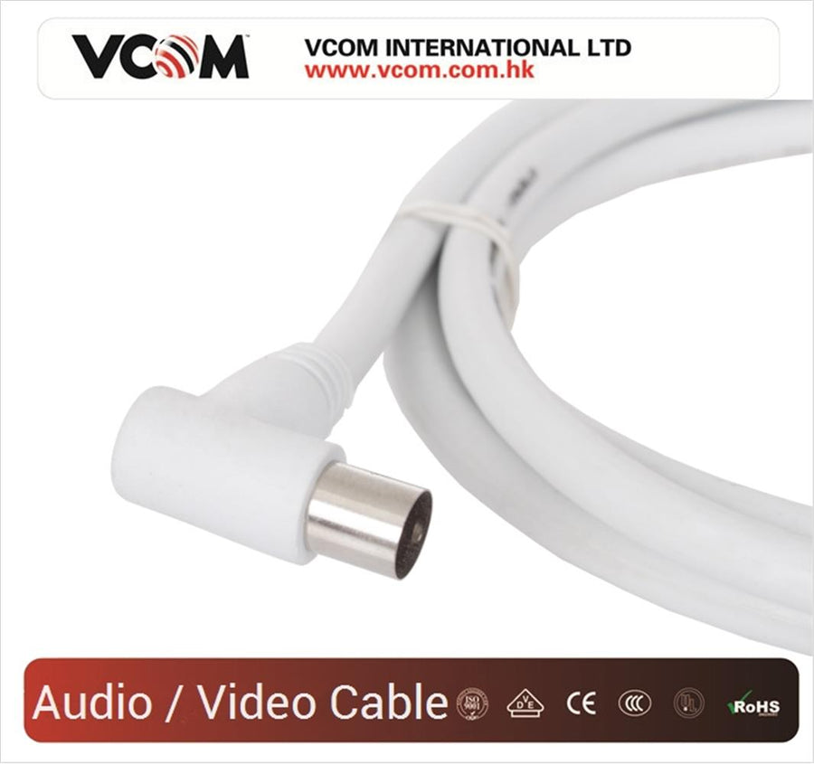 Vcom CV601R 5mt Analog Beyaz Tv Kablosu