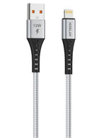 Hytech HY-X331 1m 2.4A Lightning Silver Gri Data + Şarj Kablosu