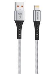 Hytech HY-X331 1m 2.4A Lightning Silver Gri Data + Şarj Kablosu