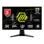 Msi 24.5" Mag 255F E20 1920x1080 Flat Rapid Ips 200Hz 0.5Ms (Gtg) Hdmı Dp Gaming Monitor