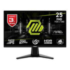 Msi 24.5" Mag 255F E20 1920x1080 Flat Rapid Ips 200Hz 0.5Ms (Gtg) Hdmı Dp Gaming Monitor