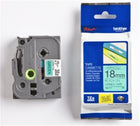 Brother TZE-741 18 mm Yeşil Üzeri Siyah Laminasyonlu Etiket