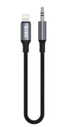 S-link Armor ML-01 1.2m Lightning to M AUX Örgülü Metal Başlıklı Siyah Ses Kablosu