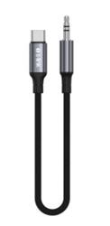 S-link Armor MC-01 1.2m Type-C to M AUX Örgülü Metal Başlıklı Siyah Ses Kablosu
