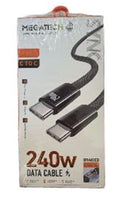 Megatech MT-240T Hasır Type-C To Type-c Data Kablosu