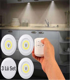 ELİTLED 3LÜ KUMANDALI PİLLİ SPOTLED