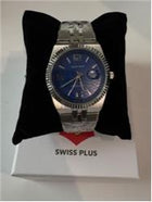Swiss Plus Man Watch Premium Seri Model-1 ST3442AGS Blue-Silver