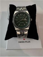 Swiss Plus Man Watch Premium Seri Model-2ST3442AGS Green-Silver