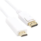 Vcom CG605L-3.0 Beyaz 3.0MT Display Port Erkek To Hdmi Erkek Kablo