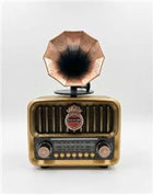Everton RT-606 Gramofonlu, Şarjlı,  Nostaljik Radyo( Bluetooth-USB-SD-FM)