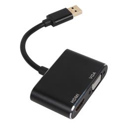 Vcom CU322M USB3.0 Erkek To HDMI Dişi + VGA Dişi Çevirici