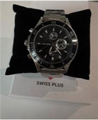 Swiss Plus Man Watch Basic Seri Model-7 ST3504AGS Lüx Black-Silver