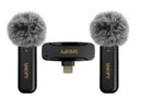 Snopy SN-MW80 Siyah 2 Mikrofonlu Kablosuz Lightning Yaka Mikrofonu