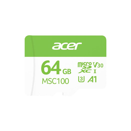 Acer MSC100 64GB microSD U3 V30 A1 Aksiyon Kamera &amp; Güvenlik Kamerası Uyumlu