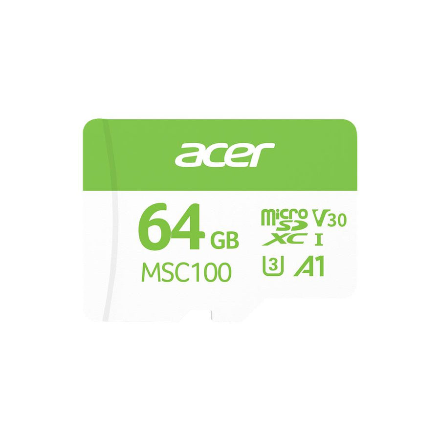 Acer MSC100 64GB microSD U3 V30 A1 Aksiyon Kamera &amp; Güvenlik Kamerası Uyumlu