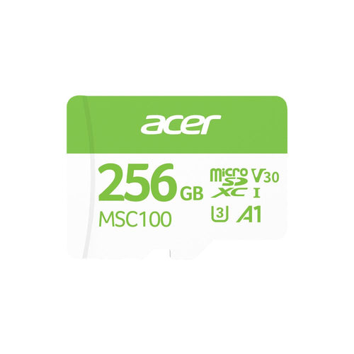 Acer MSC100 256GB microSD U3 V30 A1 Aksiyon Kamera &amp; Güvenlik Kamerası Uyumlu