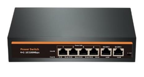 Nova NVC-INTSF0420FB2L 24V INTERCOM 4+2 PORT POE SWITCH (10-100)