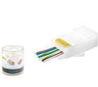 NODAR ND2406 CAT6 EZ RJ45 Konnektör 100 Adet Plastik Kutu - Beyaz
