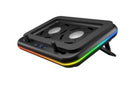 Rampage S55 Angel Siyah 5 Mod RGB 120-120mm 2 Fanlı 14-17 Led Ekranlı Notebook Soğutucu Stand