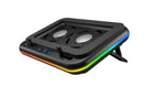 Rampage S55 Angel Siyah 5 Mod RGB 120-120mm 2 Fanlı 14-17 Led Ekranlı Notebook Soğutucu Stand