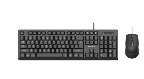 Philips SPT6234B Kablolu Türkçe Q Klavye&amp;Mouse Set Siyah