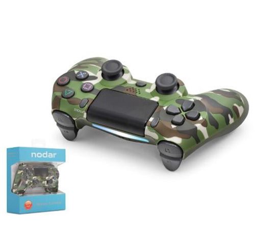 NODAR ND400L PS4 Uyumlu Kablosuz GamePad Oyun Kolu - Yeşil Kamuflaj