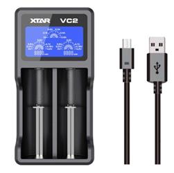 Xtar VC2 Evrensel Li-Ion Pil Şarj Cihazı – 2 Yuvalı