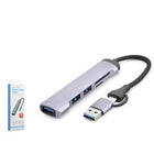 HADRON HDX7900 USB Type-C 3.0 Combo Hub Kart Okuyucu 5 Port Gri
