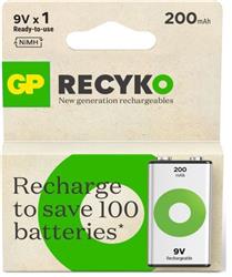 GP 9V 200 mAh Şarjlı Tekli Paket GP20R8HEM-2GB1
