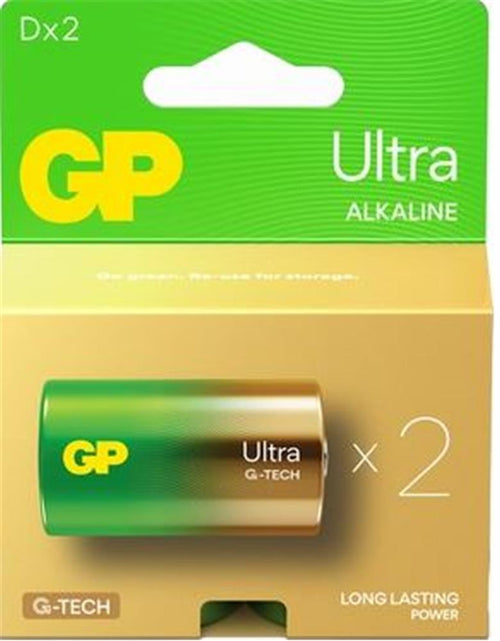 GP G-Tech LR20 Büyük Boy Ultra Alkalin Pil 2'li Paket GP13AU-U2 D Boy