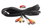 ELBA C0642 3RCA-3RCA Stereo 5mt Kablo