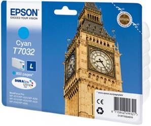Epson T7032 Cyan Mavi 800 Sayfa Mürekkep Kartuş T70324010