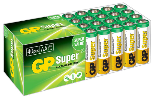 Süper Alkalin LR6 AA Boy Kalem Pil 40lı Paket GP15A-2VS40