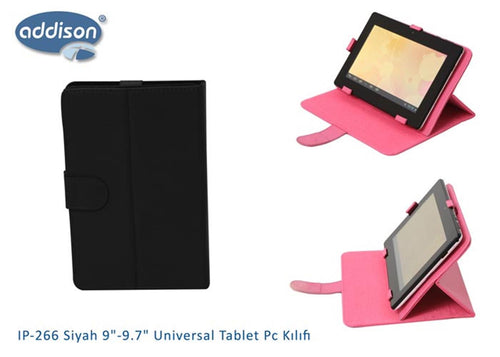Addison IP-266 Siyah 9"-9.7" Universal Tablet Pc Kılıf