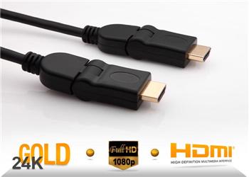 S-link SLX-318 HDMI M-M 5m Altın Uçlu 24K + L Kon. 1.4 Ver. 3D Kablo