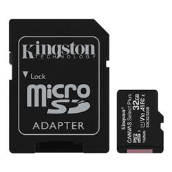 Kingston SDCS2-32GB 32GB micSDHC Canvas Select Plus 100R A1 C10 Card + ADP Hafıza Kartı