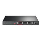 Tp-Link TL-SL1226P 24 Port 10-100 Mbps Poe+ 2 Port 10-100-1000 Mbps Switch 2 Port SFP Çelik Kasa