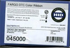 Fargo 045000 DTC1000-DTC1250e YMCKO Renkli Ribbon Tek Yüze 250 Renkli Baskı