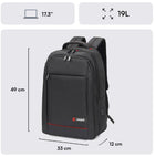 Mack MCC-007 17.3" Office USB Girişli Notebook Sırt Çantası Siyah (Dahili USB Şarj Portu)