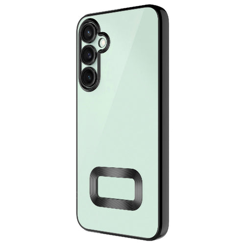 Galaxy A36 Kılıf Kamera Korumalı Logo Gösteren Zore Omega Kılıf - Siyah