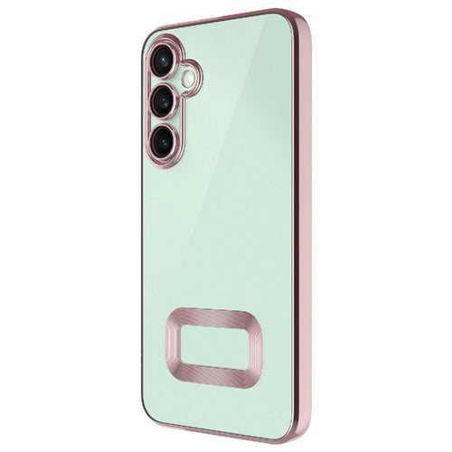 Galaxy A36 Kılıf Kamera Korumalı Logo Gösteren Zore Omega Kılıf - Rose Gold