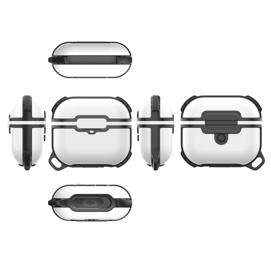 Airpods 3. Nesil Zore Airbag 16 Silikon 1-1 Su Geçirmez Kılıf - Beyaz
