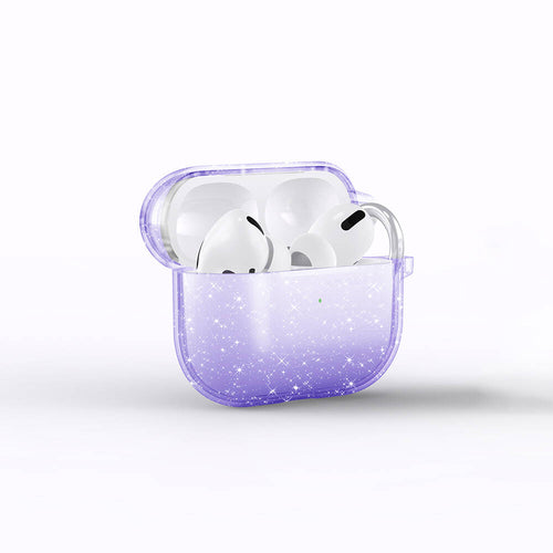 Airpods 3. Nesil Zore Allstar Airbag 32 Parlayan Simli Saydam Renkli Kılıf - Mor
