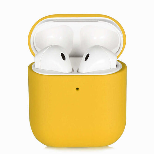 Airpods Kılıf Zore Silk Silikon - Sarı