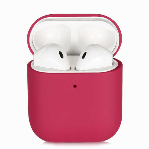 Airpods Kılıf Zore Silk Silikon - Pembe Koyu