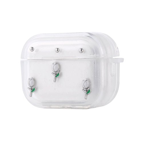 Airpods Pro 2 Zore Airbag 44 Airbag Tasarımlı Simli Şeffaf Kutup Kılıf - Lale