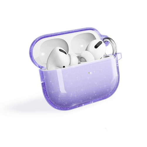 Airpods Pro 2 Zore Allstar Airbag 32 Parlayan Simli Saydam Renkli Kılıf - Mor