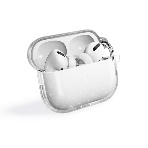Airpods Pro 2 Zore Allstar Airbag 32 Parlayan Simli Saydam Renkli Kılıf - Şeffaf