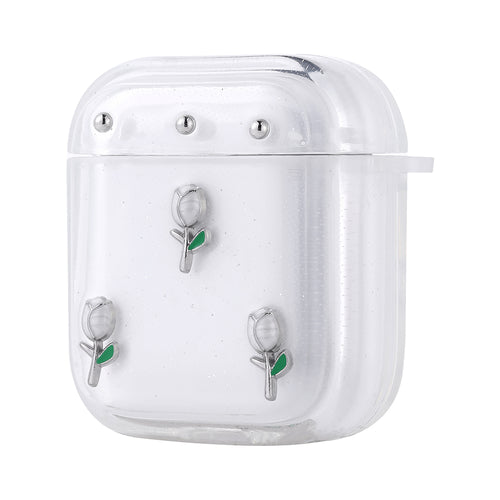Airpods Zore Airbag 44 Airbag Tasarımlı Simli Şeffaf Kutup Kılıf - Lale