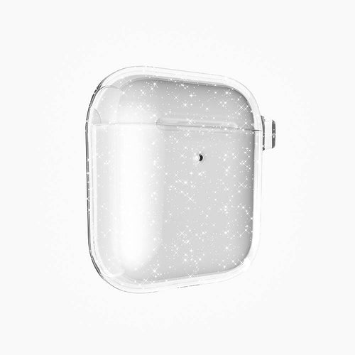 Airpods Zore Allstar Airbag 32 Parlayan Simli Saydam Renkli Kılıf - Şeffaf